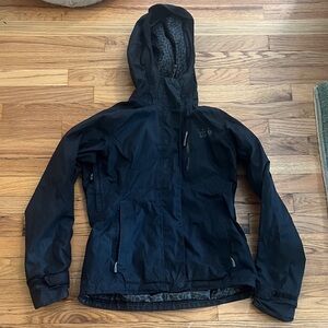 Mountain hardwear hooded shell / windbreaker jacket womens xs black